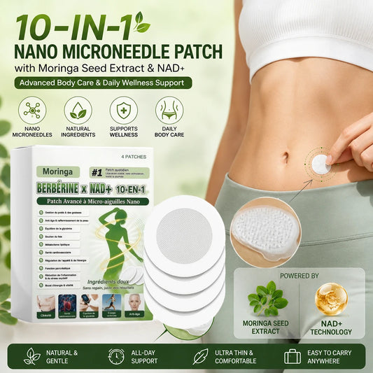 𝐇𝐞𝐚𝐥𝐫𝐢𝐳𝐞® Moringa · Berbérine × NAD+ 𝟏𝟎-𝐞𝐧-𝟏 Patch avancé à micro-aiguilles nano — Une fois par jour, des résultats visibles en 7 jours